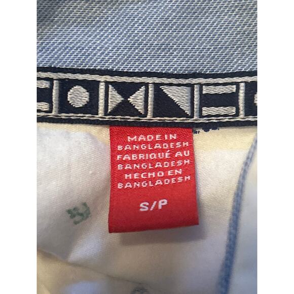 GUC Vintage Izod Women's Long Sleeve Button Front Blouse Shirt Anchor Print Sm - Picture 5 of 6